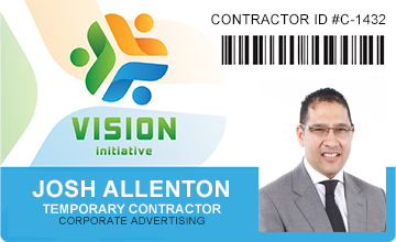 Example of a Contractor Photo ID Card