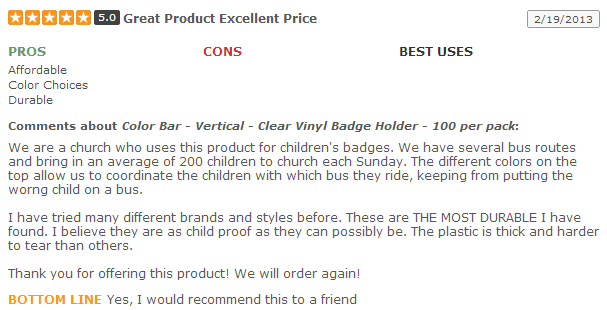 ID Wholesaler Product Review Example ID Wholesaler Product Review Example