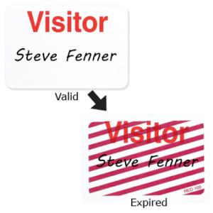 Tracking visitors with temporary visitor badges