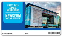 Example of a Newseum Pre-printed ID Card