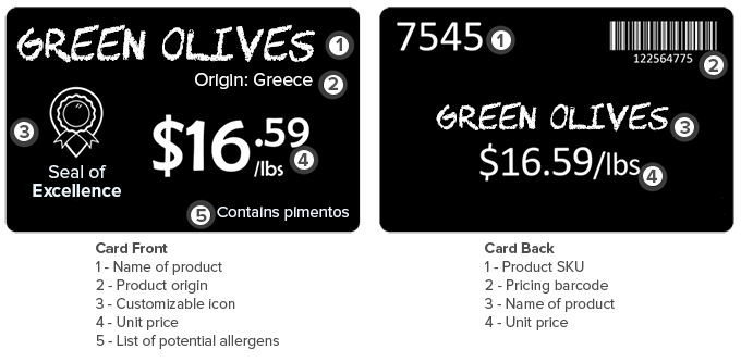 Black Matte PVC Price Tags from Evolis Black Matte PVC Price Tags
