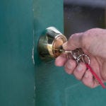 Entering door with traditional key