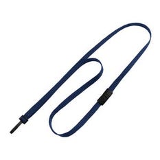 3/8 Navy Blue Breakaway Lanyard with Narrow Plastic Hook