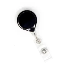 Mini Round 1'' Badge Reels w/ Belt Clip - Color Strap - 25 pack