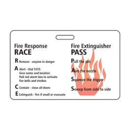 Tech Rac Card Saf R.A.C.E. & P.A.S.S. Fire Safety Cards | ID Wholesaler
