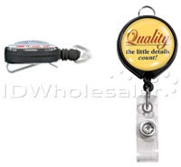 Customized Badge Reel With Swivel Clip Single Item or Bulk Qty -   Denmark