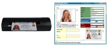 Fast registration by scanning registrant ID