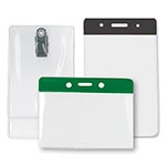 Shop ID Badge Card Holder with Clip & Vertical & Horizontal Color ID Badge Color Holders