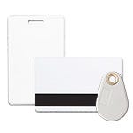 Keri NXT-C Standard Light Proximity Card, MT-26XM Multi-Tech Proximity Card w/ Mag Stripe & PKT-10X Proximity Key Tag