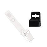 Shop White Plastic Badge Clips w/ Knurled Thumb Grip & Black Gripper 30 Badge Holder