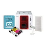 Zenius ID badge card printers system bundle